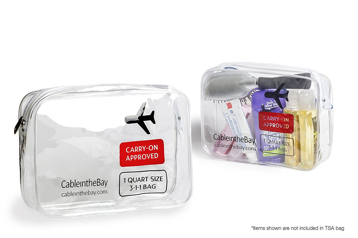 TSA Approved Clear Travel Toiletry Bag (2PACK)