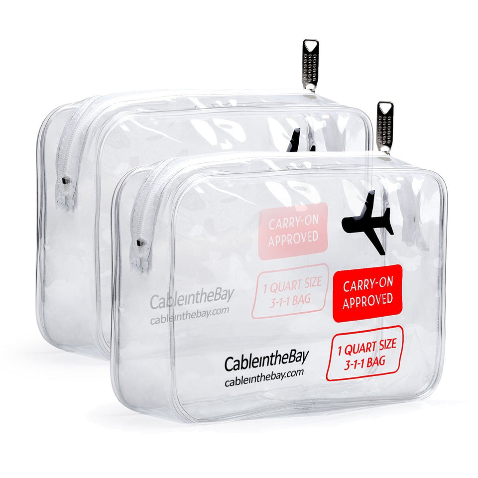 TSA Approved Clear Travel Toiletry Bag (2PACK)